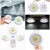 3-Piece LED Cabinet Night Lights with Remote Control – Wireless & Dimmable